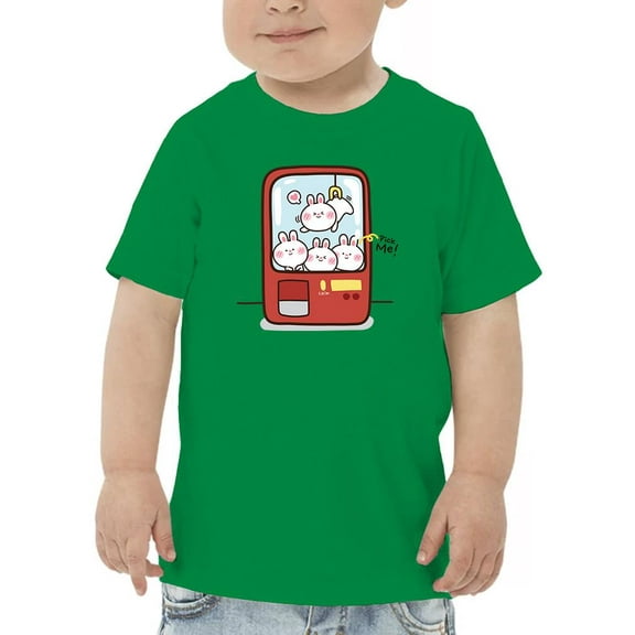 Cute Bunny Crane Game T-Shirt Toddler -Image by Shutterstock,  3 Toddler