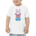 thumbnail image 1 of Cute Bunny Deer Cat Stack T-Shirt Toddler -Image by Shutterstock,  3 Toddler, 1 of 4