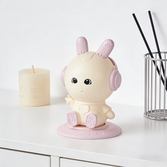 Cute Bunny Desktop Organizer, Multi-Functional Pen Storage Rack for Home & Office, Adorable Rabbit Figurine Stationery Holder, Stylish Space-Saving Desk Accessory for Students, Pink/Blue