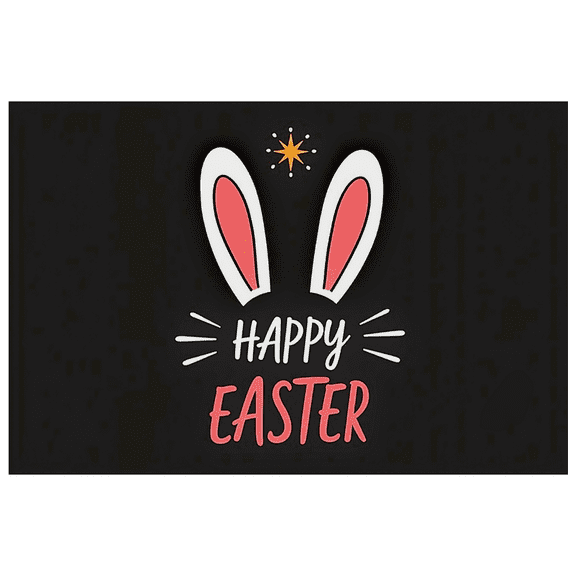 Cute Bunny Ears Design Happy Easter Banner Background Party Decorations Photo Props Backdrop Easter Celebration Easter Party Decor Party Supplies