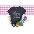 thumbnail image 1 of Cute Bunny Ears Design T-Shirt for Easter, No Bunny Loves Me Like Jesus Theme, 1 of 5