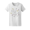 thumbnail image 1 of Cute Bunny Face Doodle T-Shirt Women -Image by Shutterstock, Female Medium, 1 of 2