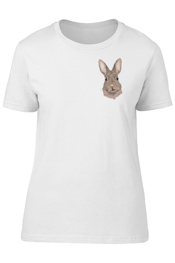 Cute Bunny Face T-Shirt Women -Image by Shutterstock, Female Small