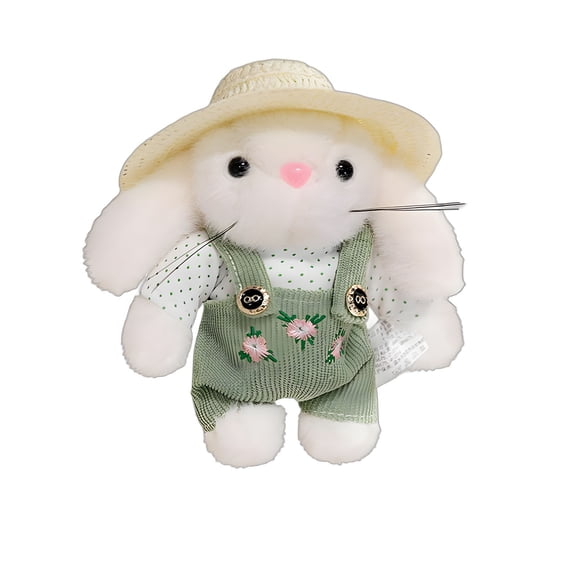 Cute Bunny Gardener Plush Doll - Super Soft & Cozy Fabric Toy for Soothing & Sleep, Perfect Gift for Birthdays, Valentine's Day, or Holiday Surprises,Colorful
