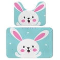 thumbnail image 1 of Cute Bunny Happy Easter Day Bathroom Rugs Set 2 Pieces, Bathroom Set - Quick Drying Bath Mat And U-Shaped Toilet Rug, Water Absorbent Bath Carpet For Bedroom Floor Living Room, Machine Washable, 1 of 6
