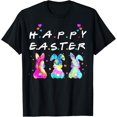 thumbnail image 1 of Cute Bunny Happy Easter Womens T-Shirt100% cotton, 1 of 5