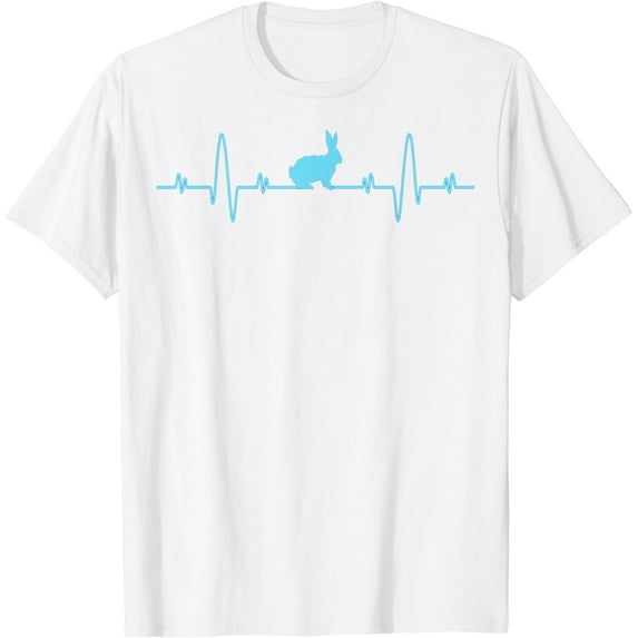 Cute Bunny Heartbeat Shirt - Bunny Lovers Cool Gifts Rabbit T-Shirt