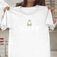 thumbnail image 1 of Cute Bunny Miffy Inspired Kawaii Cartoon Pastel Aesthetic Unisex T-Shirt, for men & women, up to size 5XL., 1 of 2