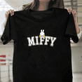 thumbnail image 1 of Cute Bunny Miffy Inspired Kawaii Cartoon Pastel Aesthetic Unisex T-Shirt, for men & women, up to size 5XL., 1 of 2