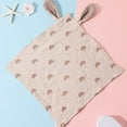thumbnail image 1 of Cute Bunny Muslin Baby Hand Washcloths, Soft Cotton Bath Face Towel, 4 Layers Extra Absorbent Feeding Burp Cloth for Newborn Infant Khaki 0-2 Years, 1 of 3