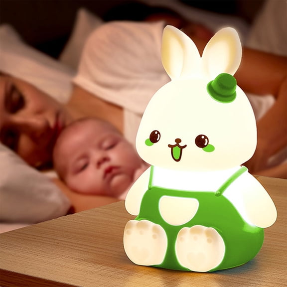 Cute Bunny Night Lamp, Night Light for Kids Room, Rechargeable Baby Night Light Toddler Nightlight for Bedroom, Gifts Animal Bunny Kids Lamp Room Decor