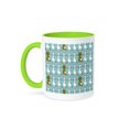 thumbnail image 1 of 3dRose, Cute Bunny Parade Blue, 11oz Two-Tone Green Mug, 1 of 7