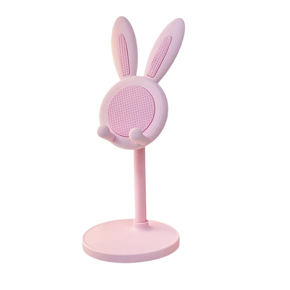 Cute Bunny Phone Holder, Adjustable Telescopic Tablet Stand, Cartoon Desk Organizer for Students, Lazy Bracket for Video Watching and Learning, Easter Decoration
