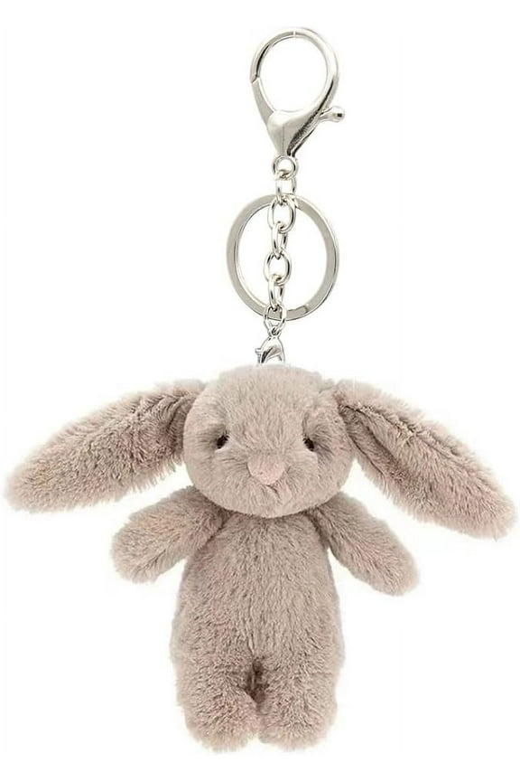 Cute Bunny Plush Keychain for Backpack, 3.5" Inch Mini Rabbit Keychain Purse Charm Pendant Gift for Women