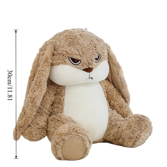 Cute Bunny Plush Pet Toy for Cats & Dogs, Soft Stuffed Animal with Fluffy Ears & Funny Expression, Interactive Cat Toy Companion for Play & Comfort