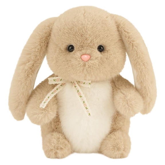 Cute Bunny Plush Toy, Soft Comfort Stuffed Animal Doll, Adorable Fluffy Rabbit Plushie for Girls, Cuddly Soothing Toy Birthday Gift for Friends and Loved Ones