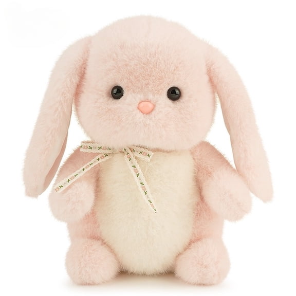 Cute Bunny Plush Toy, Soft Comfort Stuffed Animal Doll, Adorable Fluffy Rabbit Plushie for Girls, Cuddly Soothing Toy Birthday Gift for Friends and Loved Ones