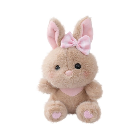Cute Bunny Plush Toy, Soft Stuffed Animal Bunny Doll for Gift, Decorative Cuddly Hare Figure, Fluffy Plushie for Desk Decor, 6.3in Small Stuffed Animal