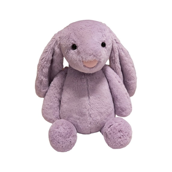 Kiewfjdk Easter Bunny Plush Toys Purple, 15.7" Soft Plush Bunny Stuffed Animal with Floppy Ears, Easter Decorations & Basket Stuffers, Long Ear Stuffed Rabbit Toys for Kids, Boys, Girls Age 3+