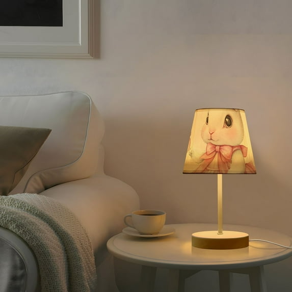 Cute Bunny Princess Flowers Desk Lamp 3 Color Modes LED Table Lamp Nightstand Reading Light for Bedroom Living Room
