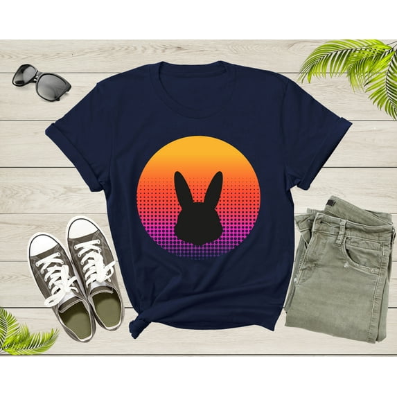 Cute Bunny Rabbit Animal Silhouette at Sunset for Men Women T-Shirt Bunny Lover Gift T Shirt for Men Women Kids Boys Girls Graphic TShirt