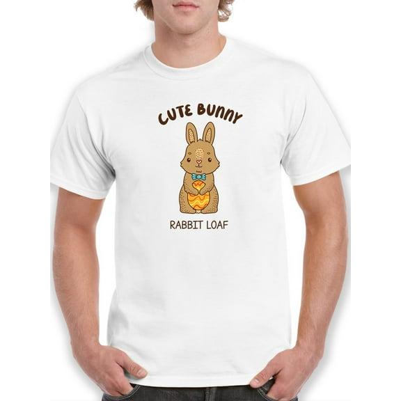 Cute Bunny Rabbit Loaf T-Shirt Men -GoatDeals Designs, Male Medium