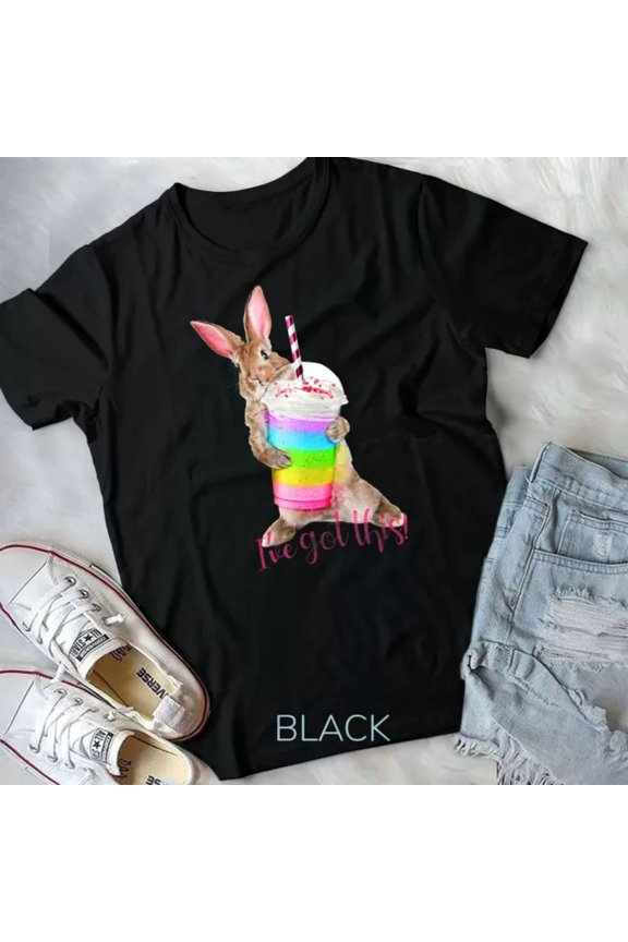 Cute Bunny Rabbit Milkshake Quote Slogan T-Shirt Unisex T-Shirt