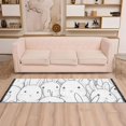 thumbnail image 1 of Cute Bunny Rabbits Runner Rug Non-Slip Area Rugs Linen Washable Non Shedding for Kitchen Bedroom Carpet, 1 of 8