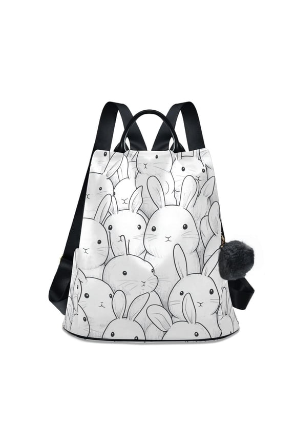 Cute Bunny Rabbits Travel Laptops Backpack for Women Anti-theft Casual Work Bag Daypack Lightweight Laptop Bag