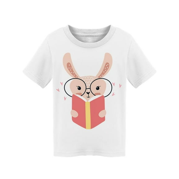 Cute Bunny Reading Glasses T-Shirt Toddler -Image by Shutterstock,  2 Toddler