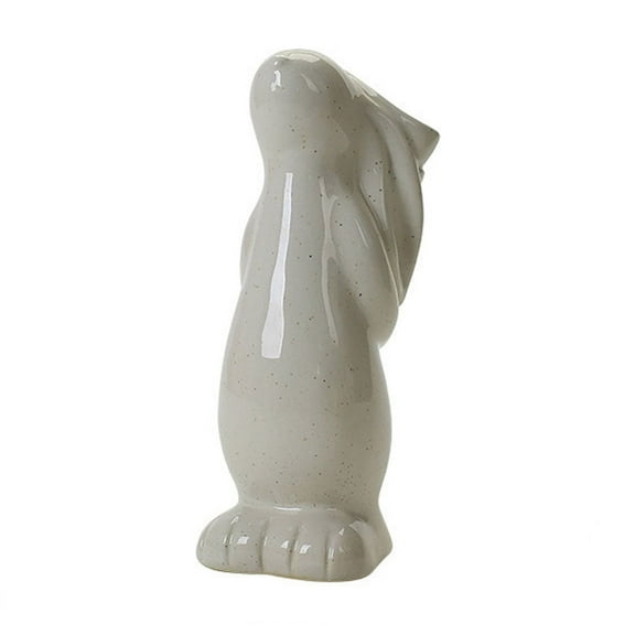 Cute Bunny Shaped Ceramic Vase, Easter Artificial Bunny Vase for Tabletop Living Room Office Decoration, 3x8in