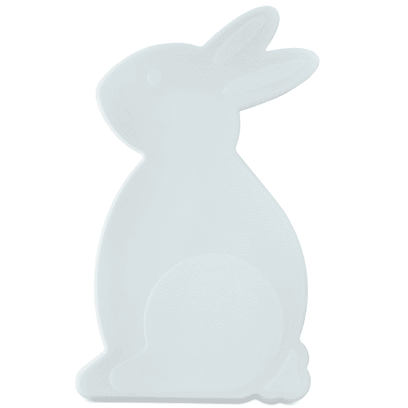 Cute Bunny-Shaped Plastic Container, White, Celebrate Easter Basket Gift Idea,Easter Decorations