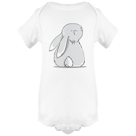 Cute Bunny Sketch Design Bodysuit Infant -Image by Shutterstock, 6 Months