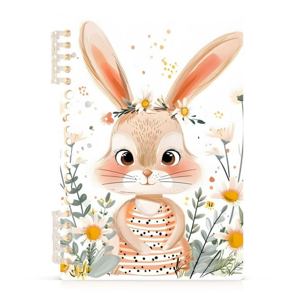 Cute Bunny Spiral Journal Notebook College Ruled Notebook 8.3" x 5.7" A5 Lined Thick Paper Page