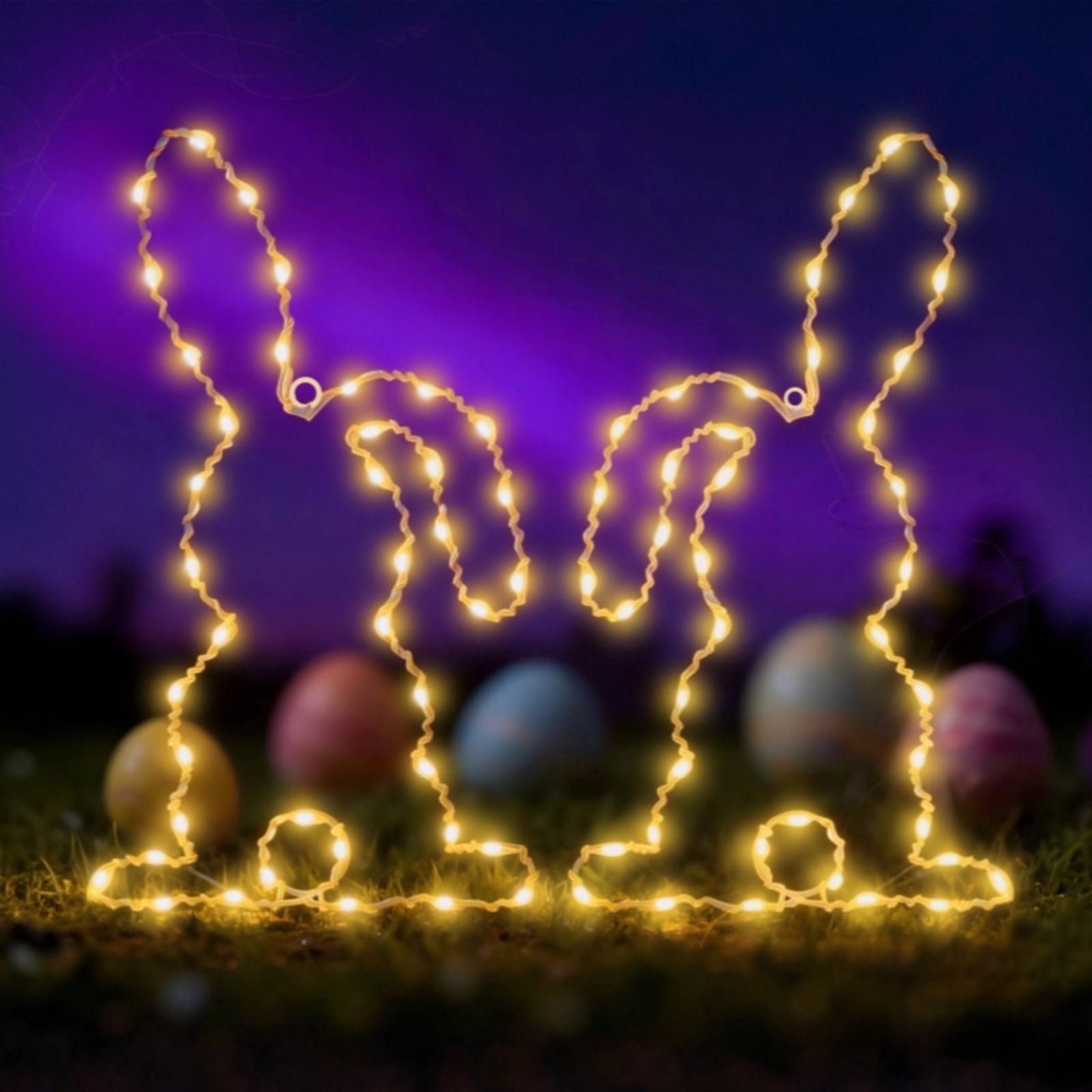 Drooping String Cute Bunny String Lights Decoration Illuminated Standing Droopy-eared ...