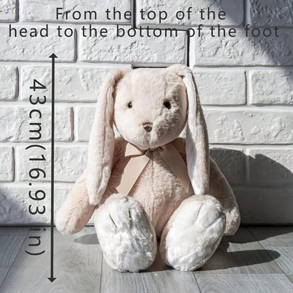 Cute Bunny Stuffed Animal Rabbit Plush Toy, Easter Basket Essential Soft Plush Toys for Baby Kids Girls Women, Ideal Birthday Gift