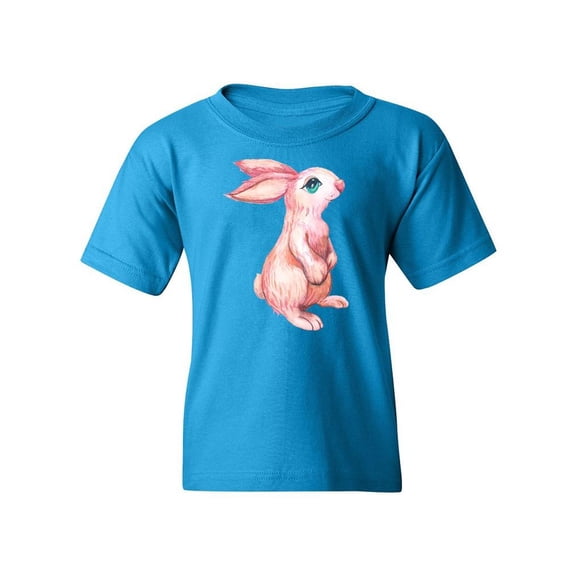 Cute Bunny Watercolor Style T-Shirt Juniors -Image by Shutterstock,  Small