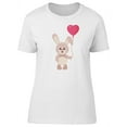 thumbnail image 1 of Cute Bunny With A Balloon T-Shirt Women -Image by Shutterstock, Female Large, 1 of 2