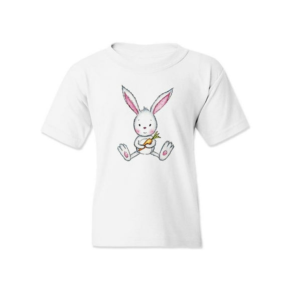 Cute Bunny With Carrot T-Shirt Juniors -Image by Shutterstock,  x-Small