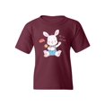 thumbnail image 1 of Cute Bunny With Flower T-Shirt Juniors -Image by Shutterstock,  x-Large, 1 of 4