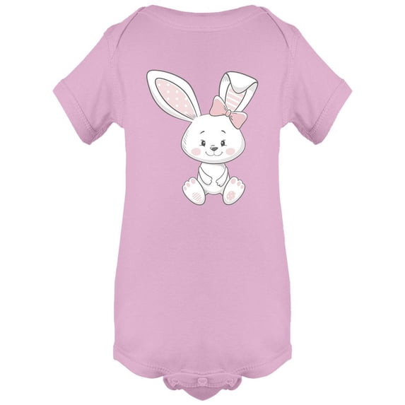 Cute Bunny With Ribbon Bodysuit Infant -Image by Shutterstock, 6 Months