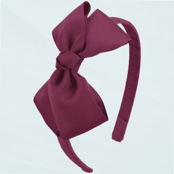 Cute Burgundy Bow Headband for Girls Toddlers.