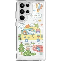 Cute Bus Clear Design for Samsung Galaxy S24 Ultra Case, Kawaii Bus Design Shockproof Hybrid Anti-Yellowing Soft TPU Bumper Phone Case for Galaxy S24 Ultra (S24 Ultra)