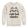 thumbnail image 1 of Cute But Chaotic  - Toddler And Youth Crewneck Fleece Sweatshirt, 1 of 6