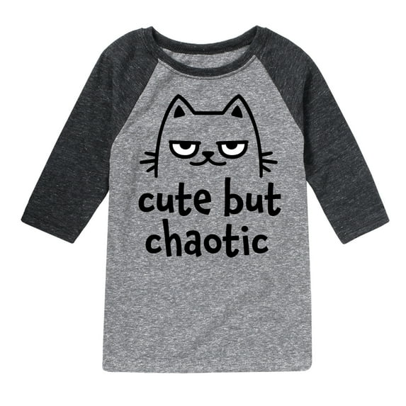 Cute But Chaotic - Toddler And Youth Raglan Graphic T-Shirt
