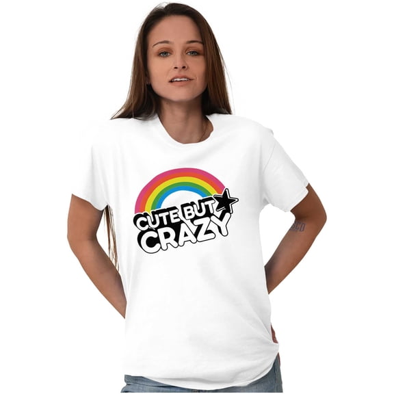 Cute But Crazy Sarcastic Funny Gym Women's Graphic T Shirt Tees Brisco Brands S