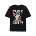 thumbnail image 1 of Cute But Creepy T-Shirt Funny Halloween Tshirt Halloween Graphic Tee Classic Pure Cotton Tops for Men Women, 1 of 6