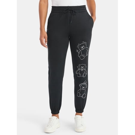 Cute But Creepy Women's Halloween Graphic Fleece Joggers, Sizes XXS-XXL