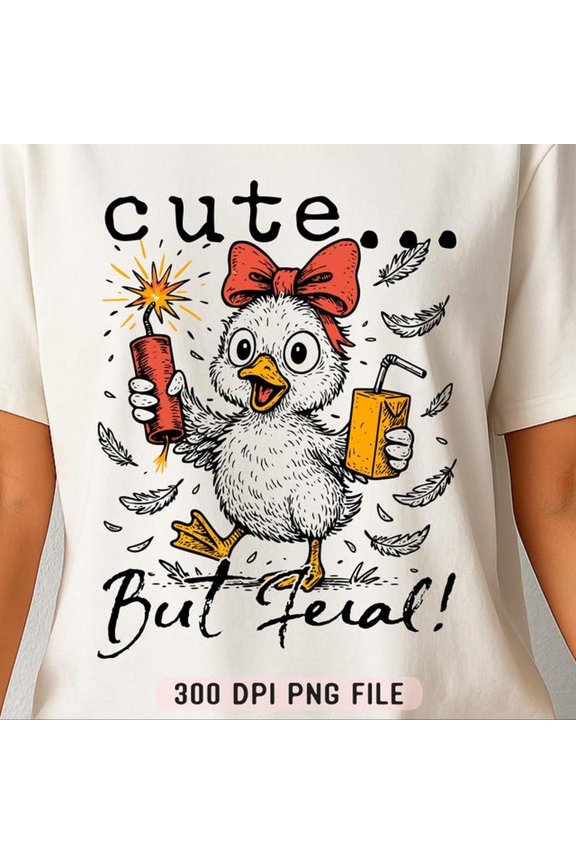 Cute But Feral Goose PNG, Funny Goose Meme Sarcastic Animal Humor png, Vintage Vibes Snarky Retro Aesthetic Goose png, Trendy Sublimation