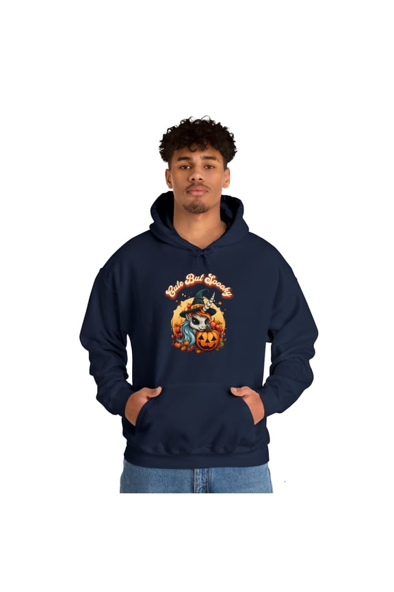 Cute But Spooky Halloween Unicorn Hoodie, Emo Goth Unicorn Halloween Hoodie